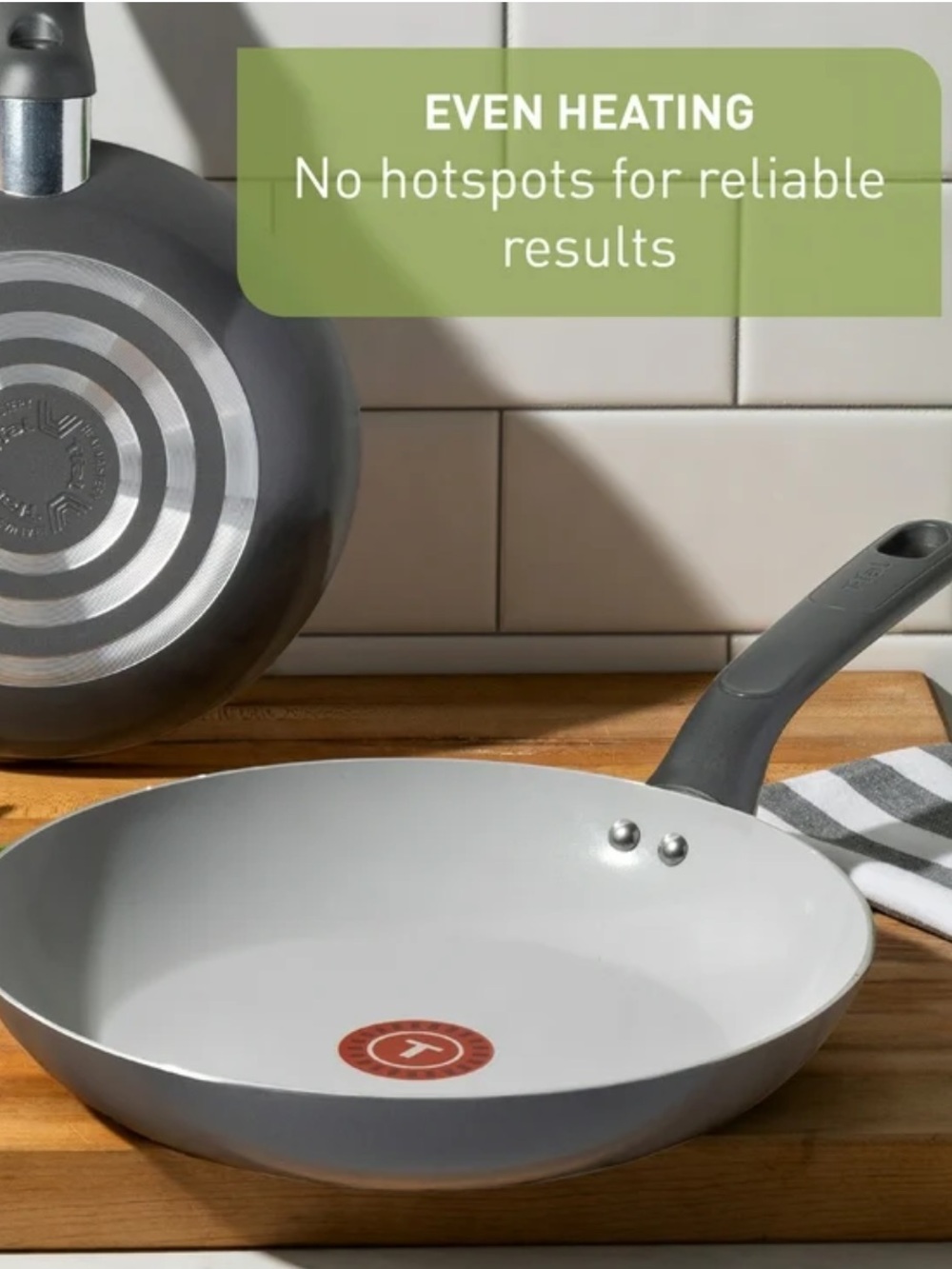 T-fal Ceramic 8” Non-Stick Frying Pan - Gray Handle NEW